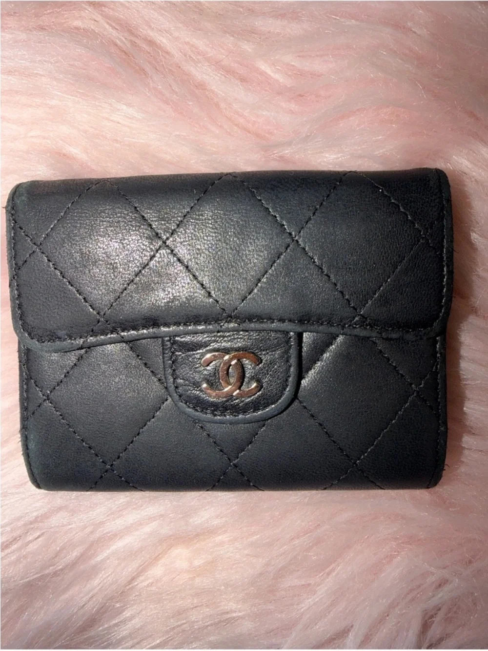 🖤🤍🖤Chanel Quilted CC Logo Lambskin Wallet🖤🤍🖤